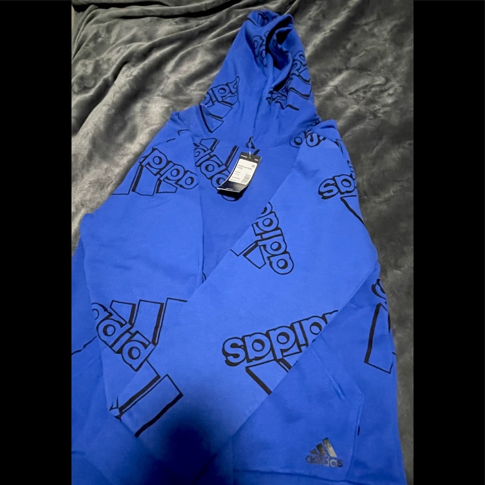 BOYS Adidas Hoodie Blue NEVER WORN